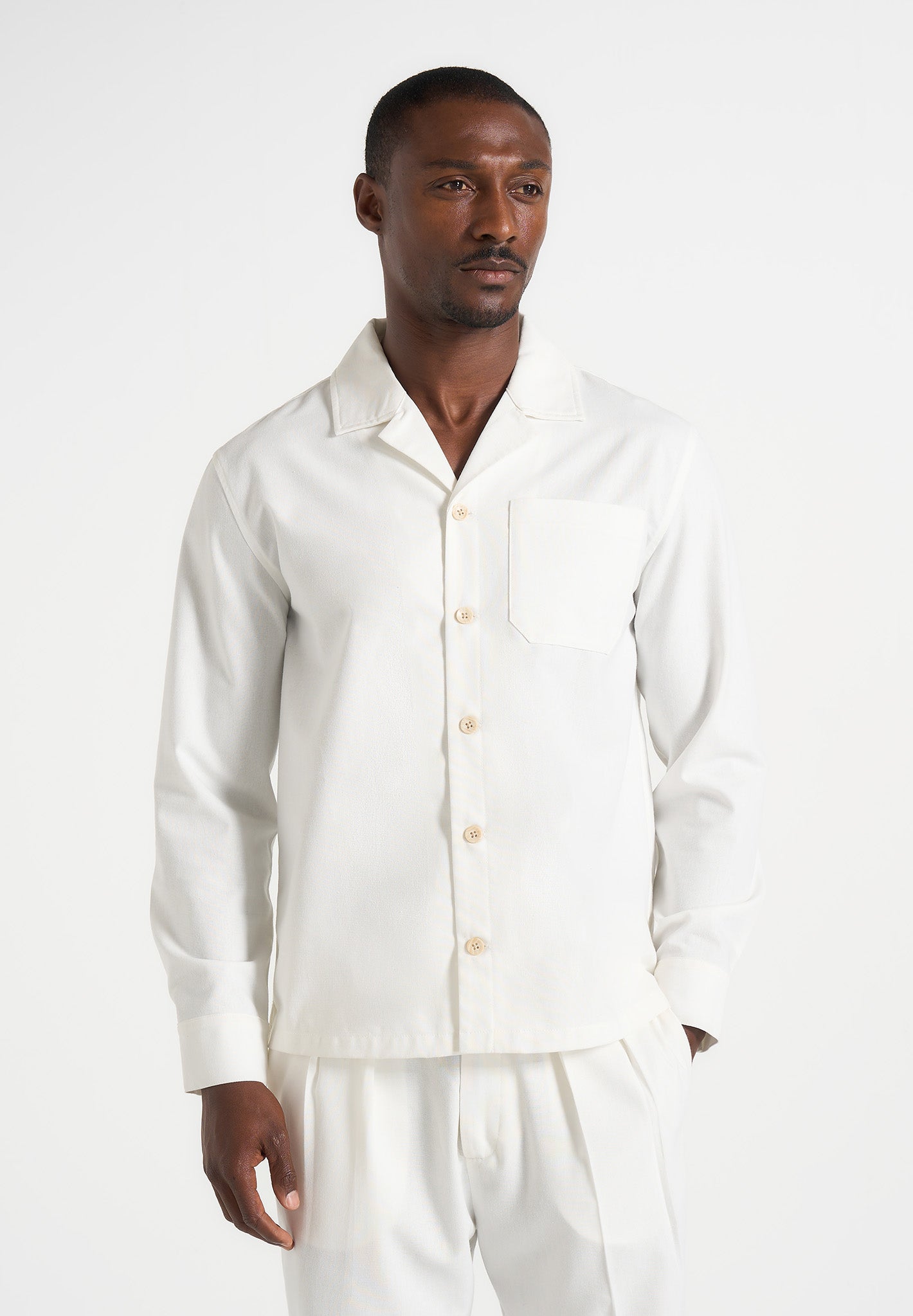 Constant - Linen Overshirt - White 
