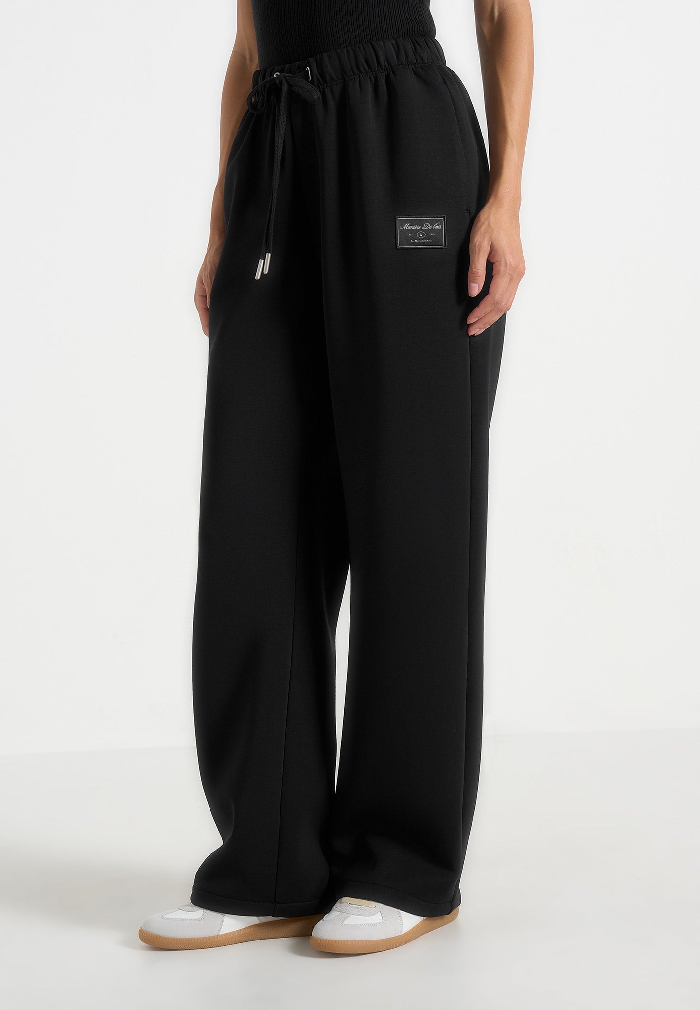 Avery - Unisex Neoprene Relaxed fit Joggers - Black