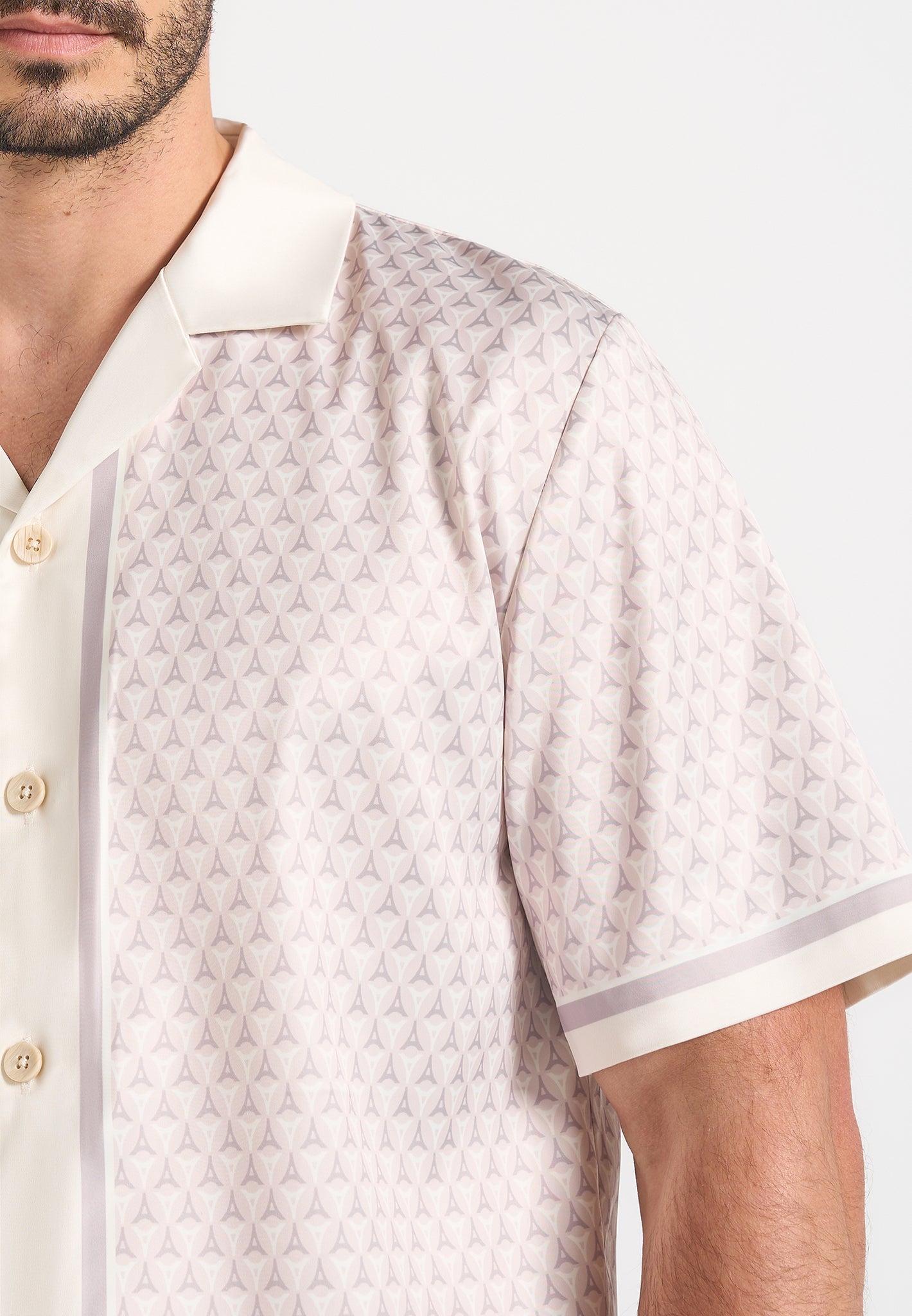 Idriss - Eiffel Monogram Resort Shirt - Cream