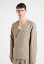 colin-collarless-double-breasted-minimal-blazer-beige