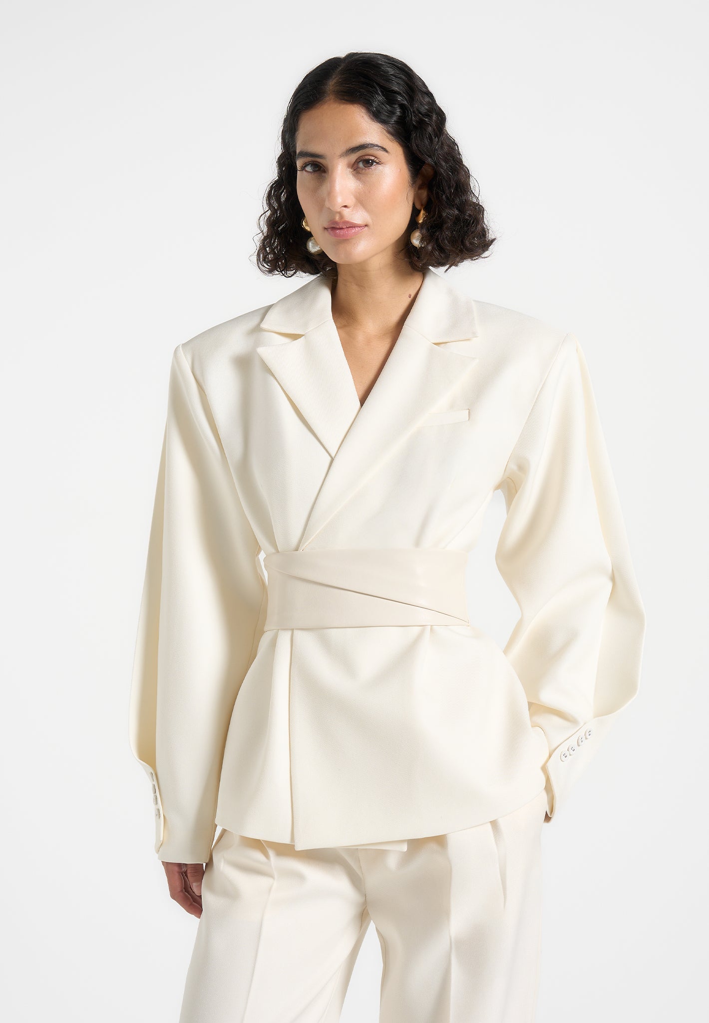 marie-twist-sleeve-tailored-blazer-with-belt-cream