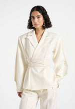 marie-twist-sleeve-tailored-blazer-with-belt-cream