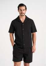 Felix - Tailored Shirt With Crease - Black