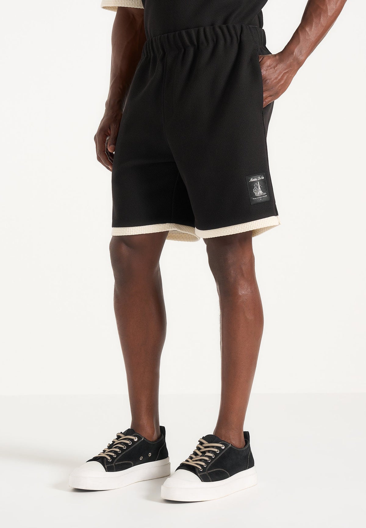 Reuben - Crochet Detail Shorts - Black