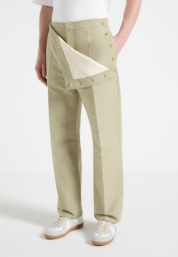 Henri - Foldover Trousers - Sage