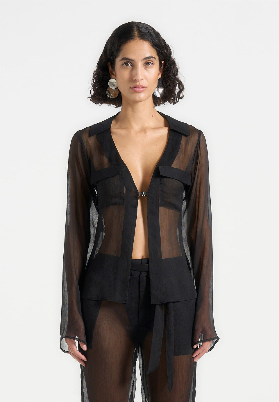 sheer-shirt-with-clasp-black