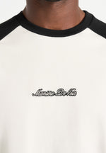Unisex Signature Raglan Cotton T-Shirt - White/Black