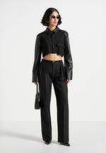 vegan-leather-contrast-cropped-shirt-black