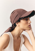 Arianne - Linen Bandana Cap - Brown