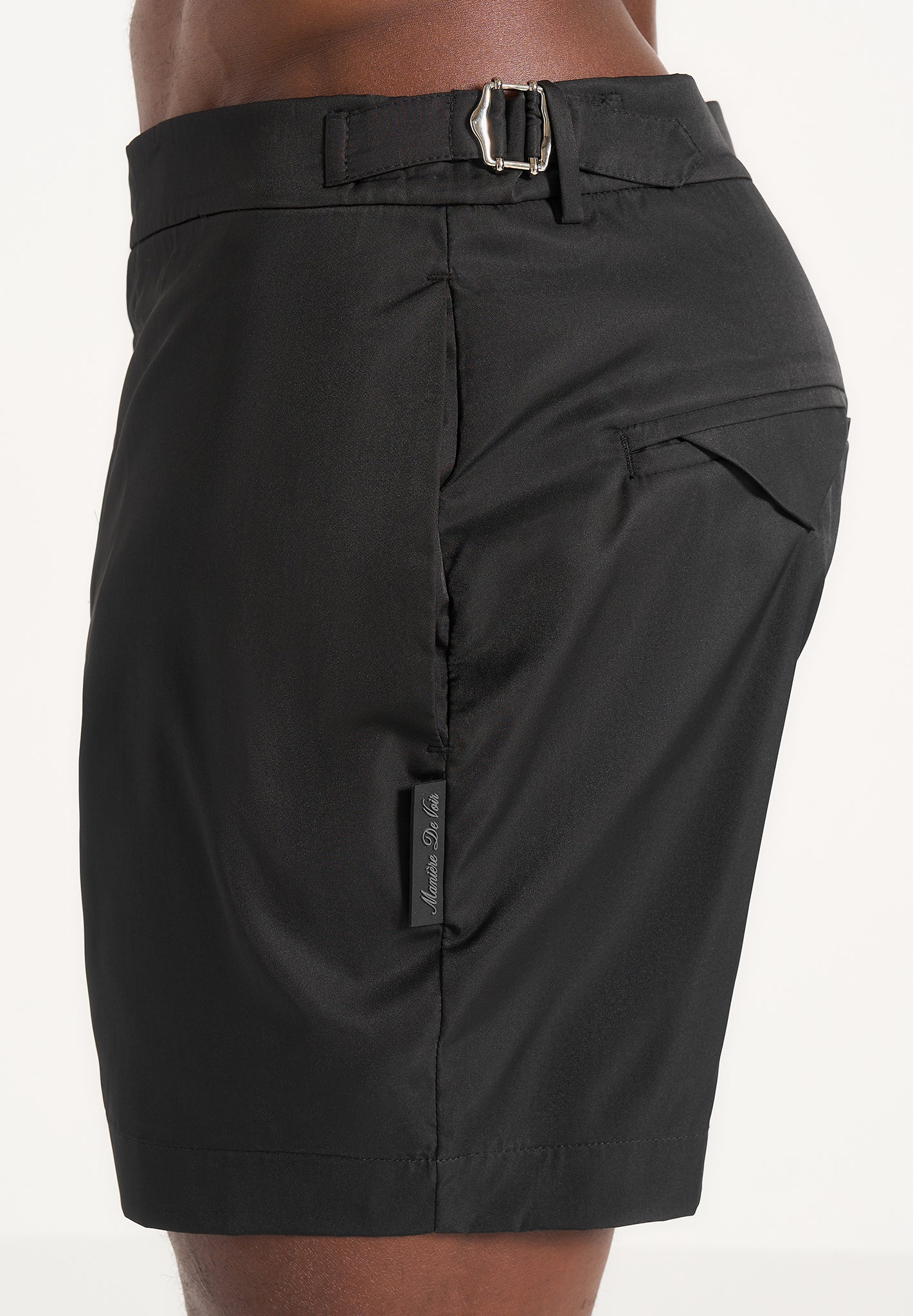 Brian - Polished Nylon Swim Shorts - Black