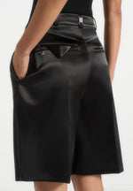 lorette-satin-double-pleat-shorts-black