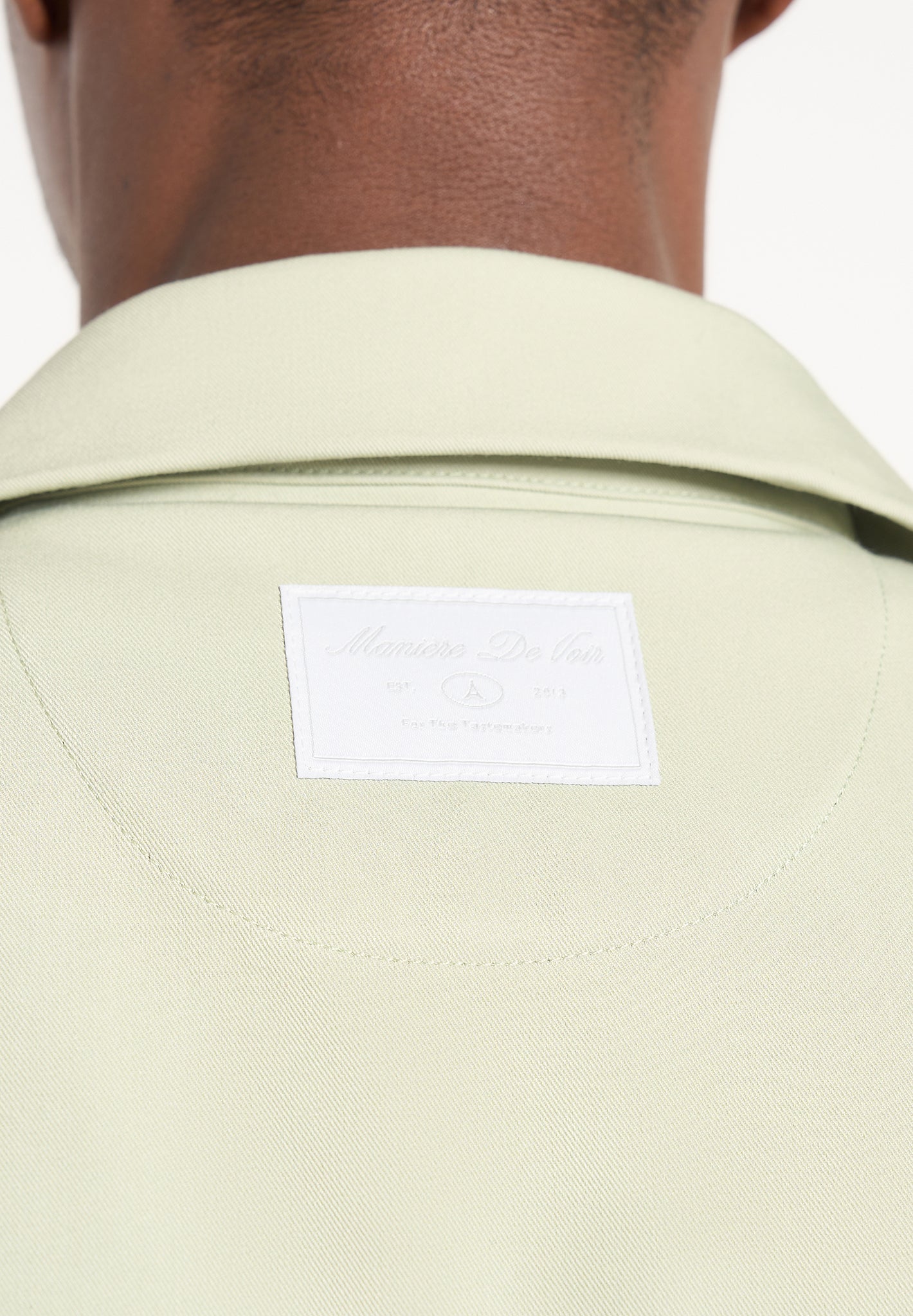 Abel - Boxy Double Breasted Tailored Shirt - Sage