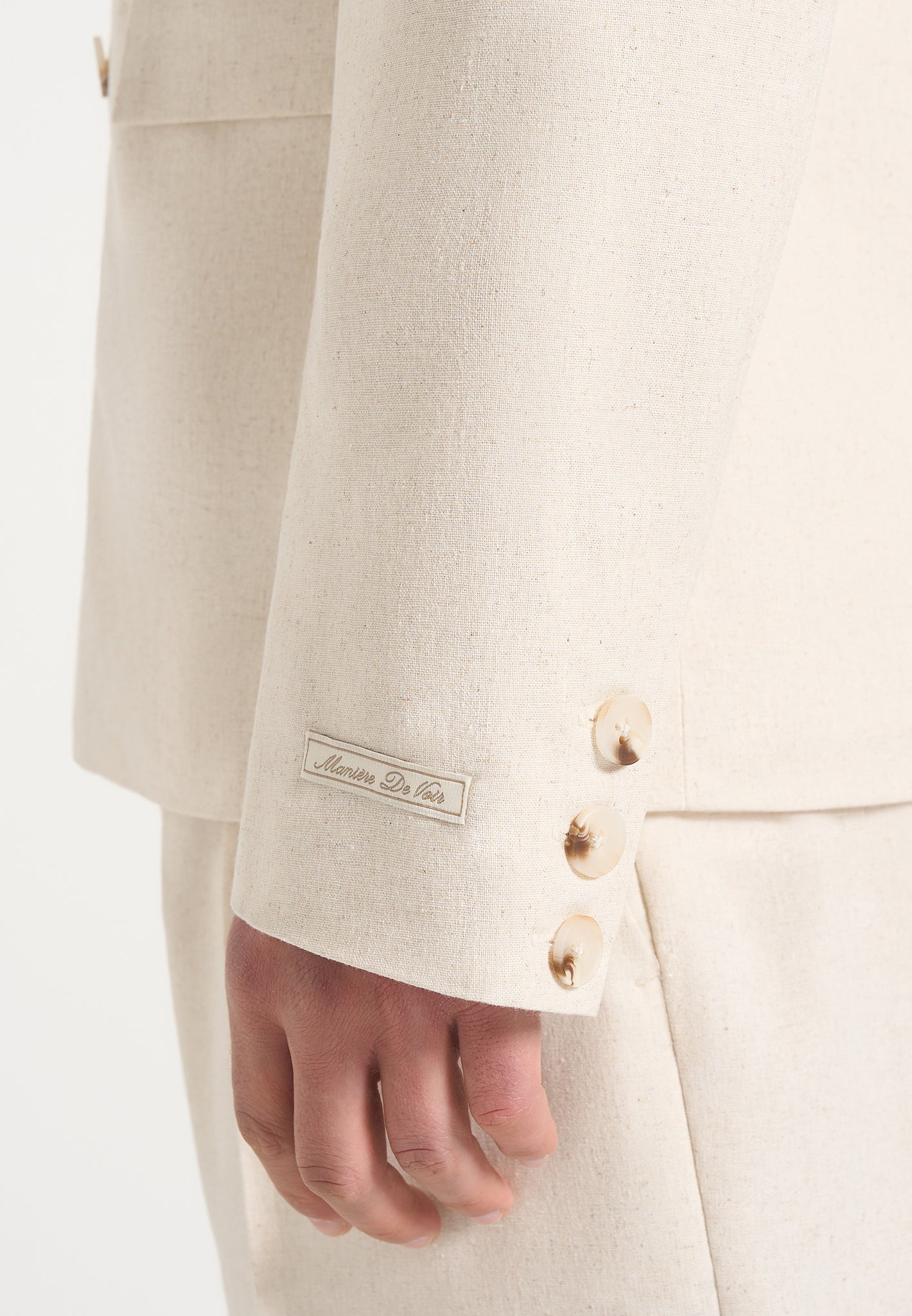 Didier - Double Breasted Linen Blazer - Natural