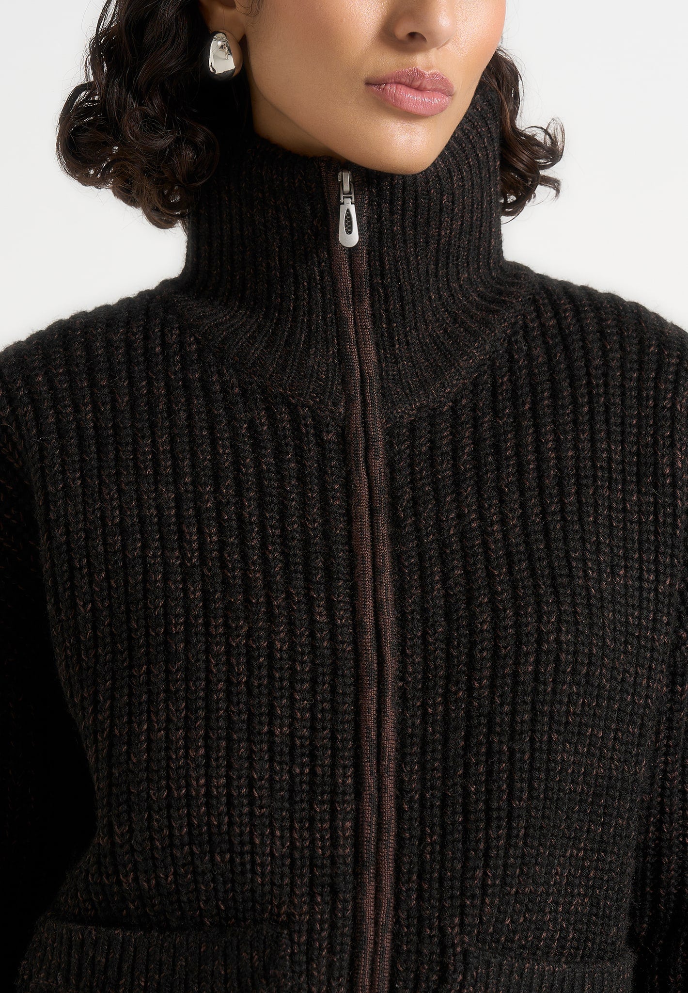 jamie-unisex-speckled-zip-through-jacket-black