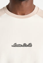 Unisex Signature Raglan Cotton T-Shirt - Cream/Beige