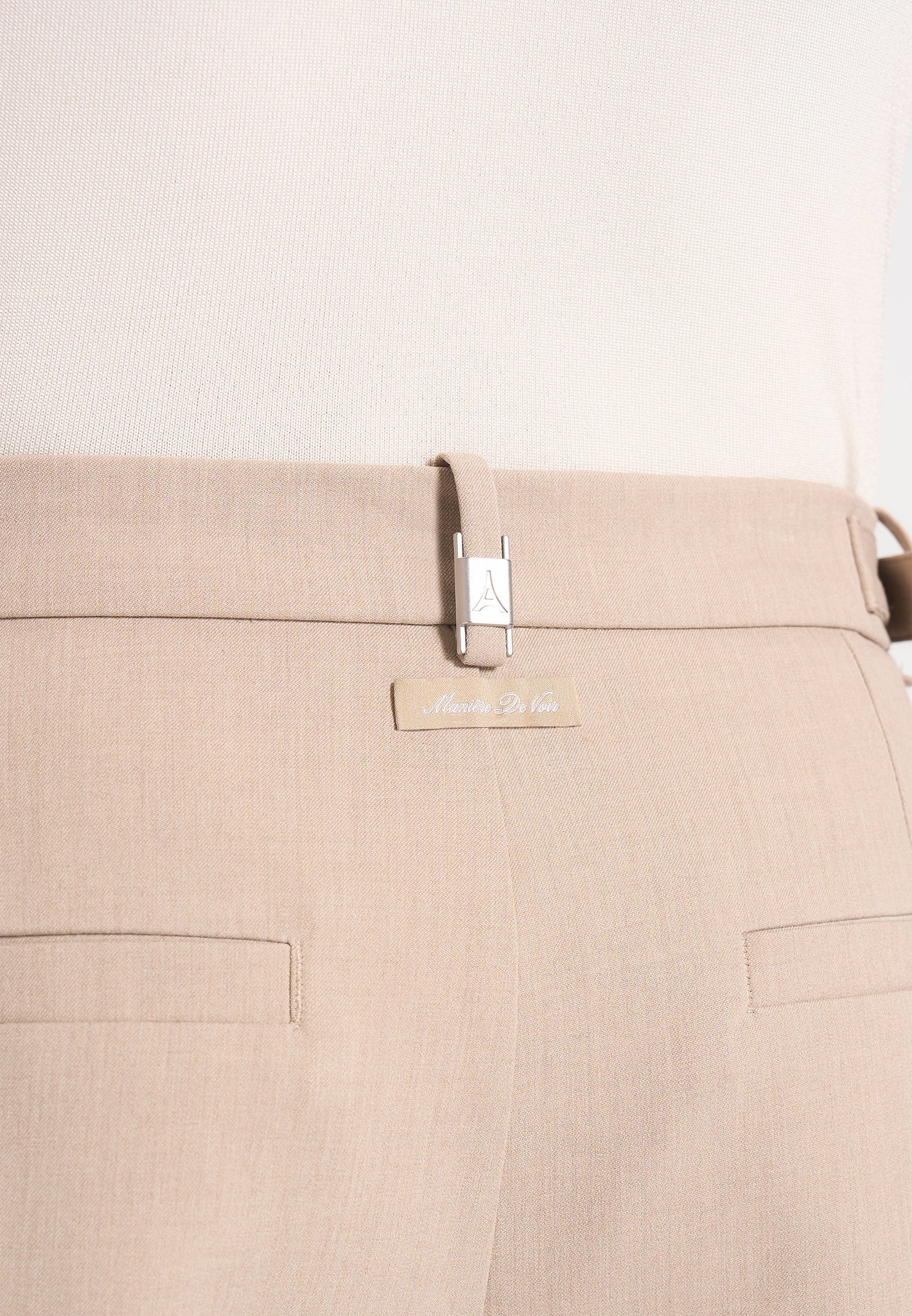 Marin - Tailored Pleated Shorts - Beige