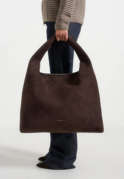 Aubin - Braided Suede Hobo Bag - Brown