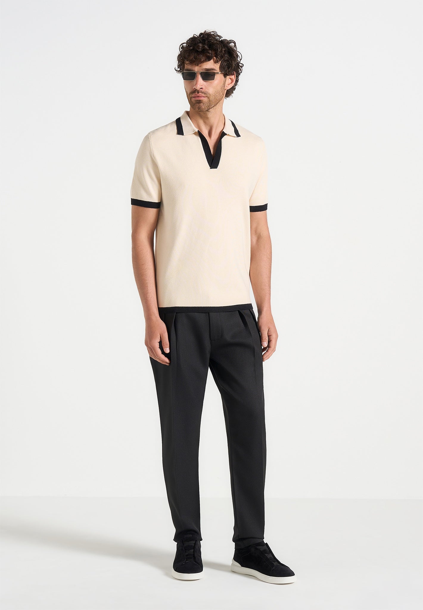 Hubert - Slim Fit Tailored Trousers - Black