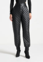 vegan-leather-quilted-joggers-black