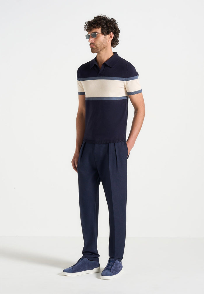 enzo-colour-block-polo-top-navy