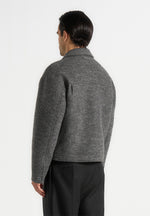 Aurel - Wool Jacket With Revere Collar - Grey
