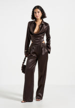 satia-satin-cowl-shirt-with-chain-detail-brown