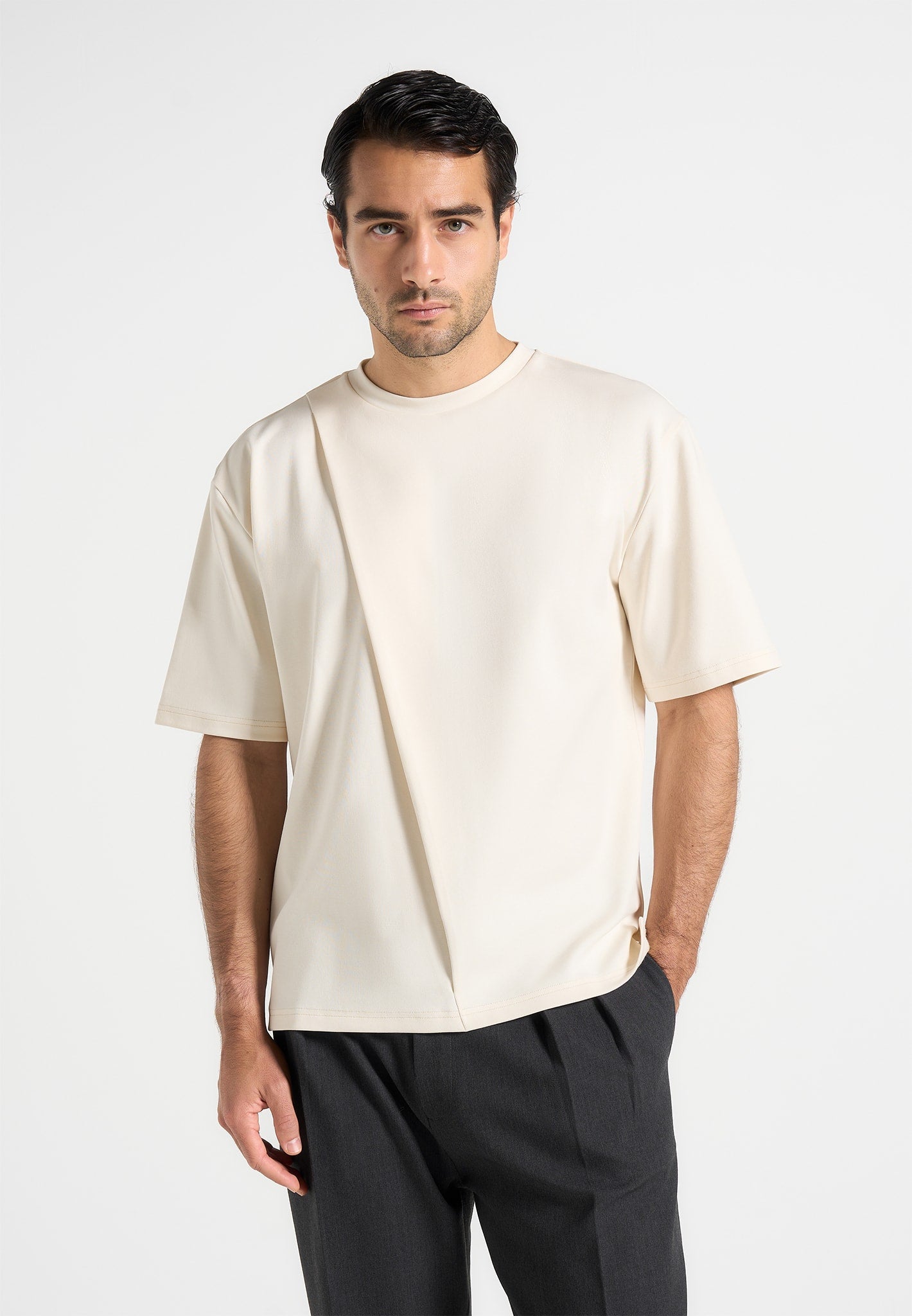 hugo-relaxed-fit-cotton-t-shirt-with-pleat-cream