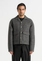 Aurel - Wool Jacket With Revere Collar - Grey