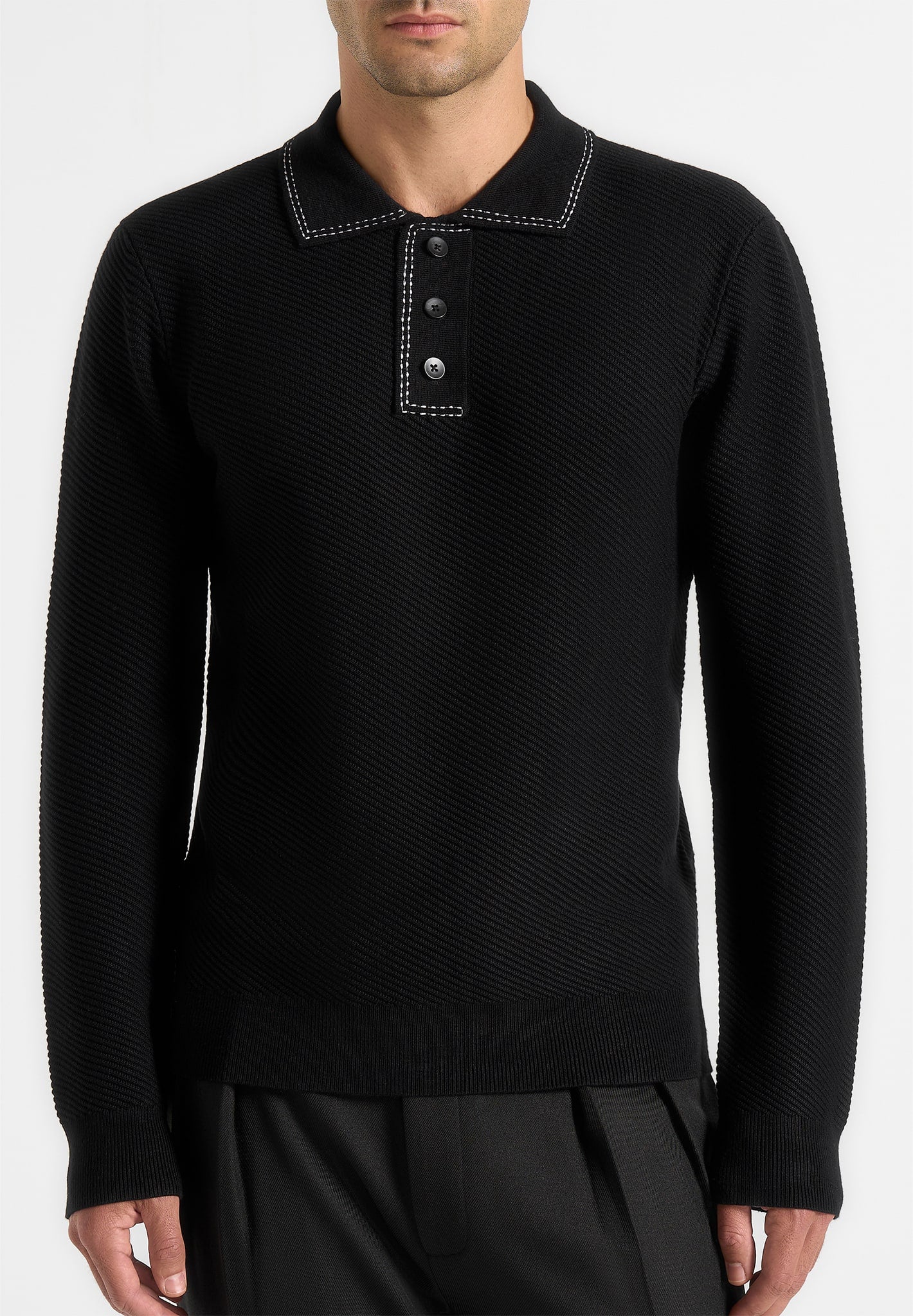 aymeric-whipstitch-detail-long-sleeve-knit-polo-shirt-black