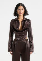 satia-satin-cowl-shirt-with-chain-detail-brown