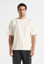 hugo-relaxed-fit-t-shirt-with-pleat-cream
