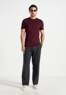 TS003 - Fitted Luxe T-Shirt - Wine Red