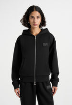 ray-unisex-neoprene-cropped-zip-hoodie-black
