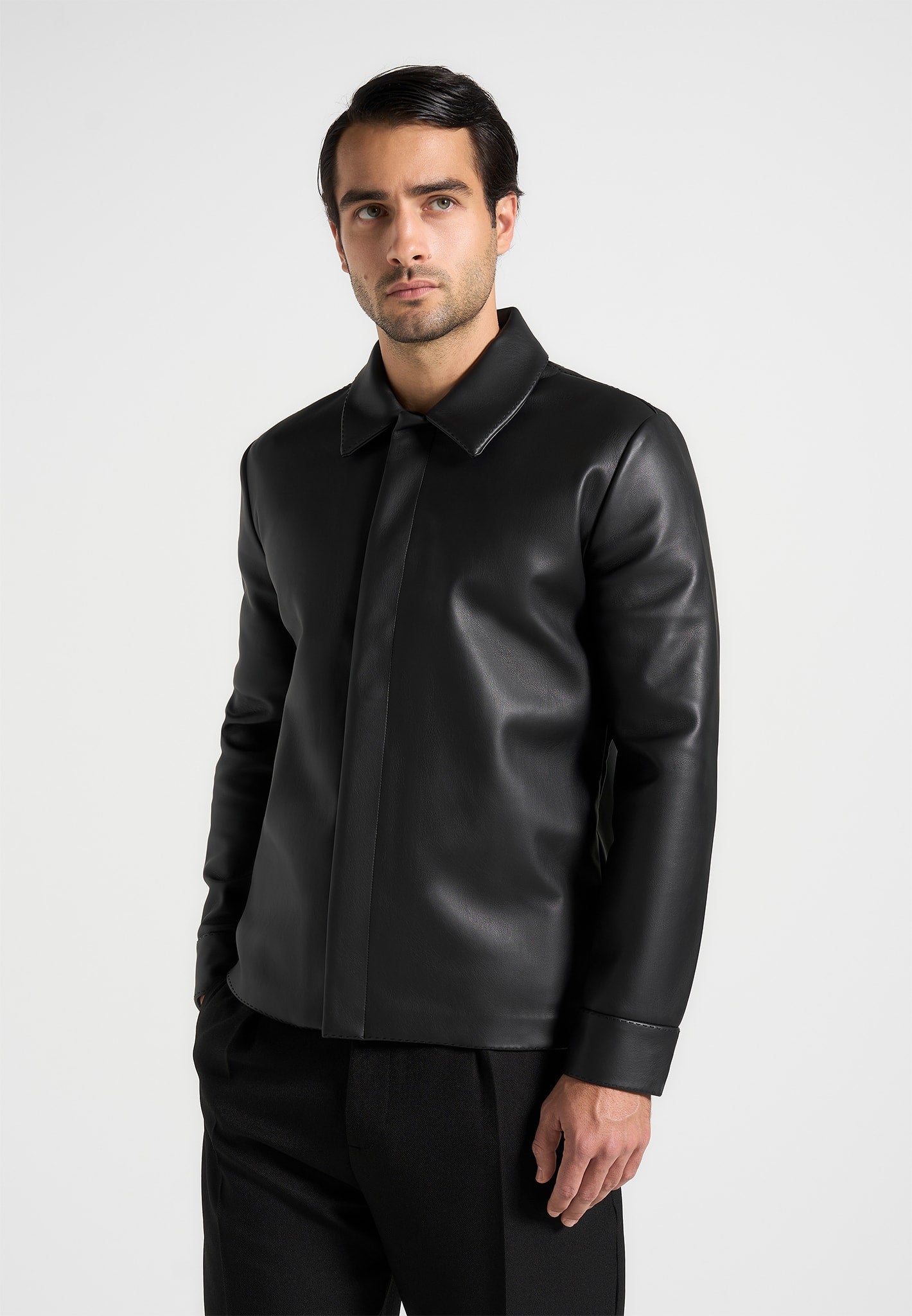 minimal-leather-shirt-black