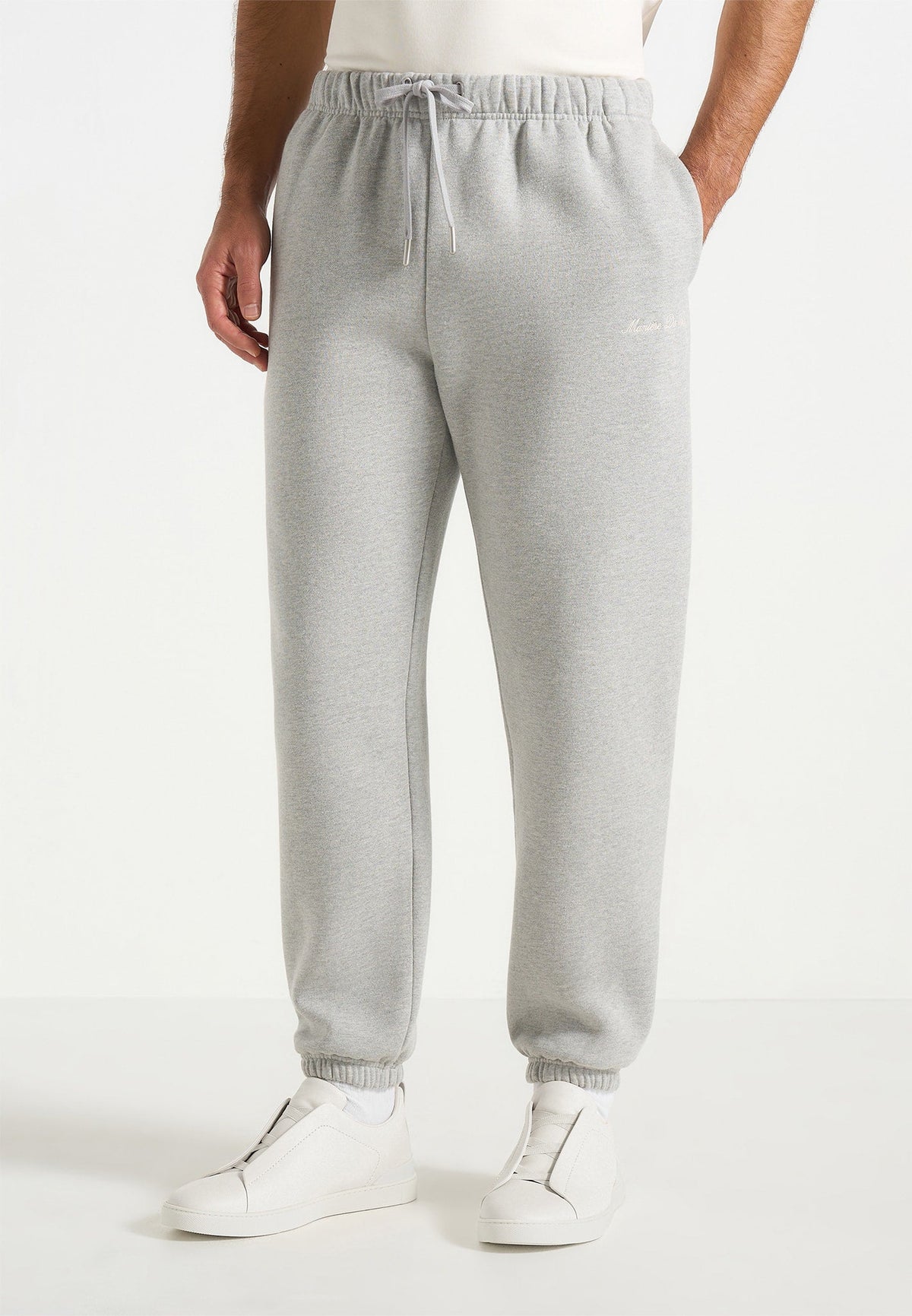 JS005 - Signature Regular Fit Cuffed Joggers - Marl Grey