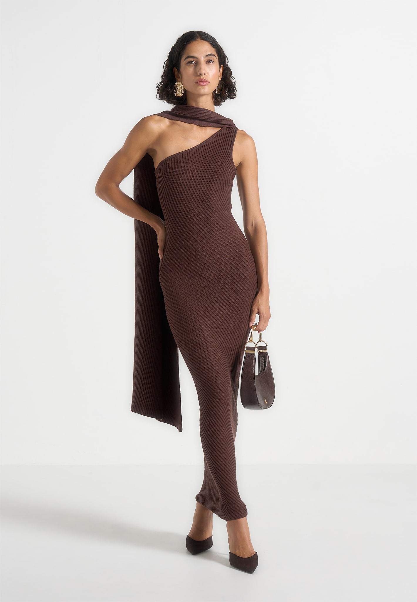 laya-asymmetric-knit-midaxi-dress-with-scarf-brown