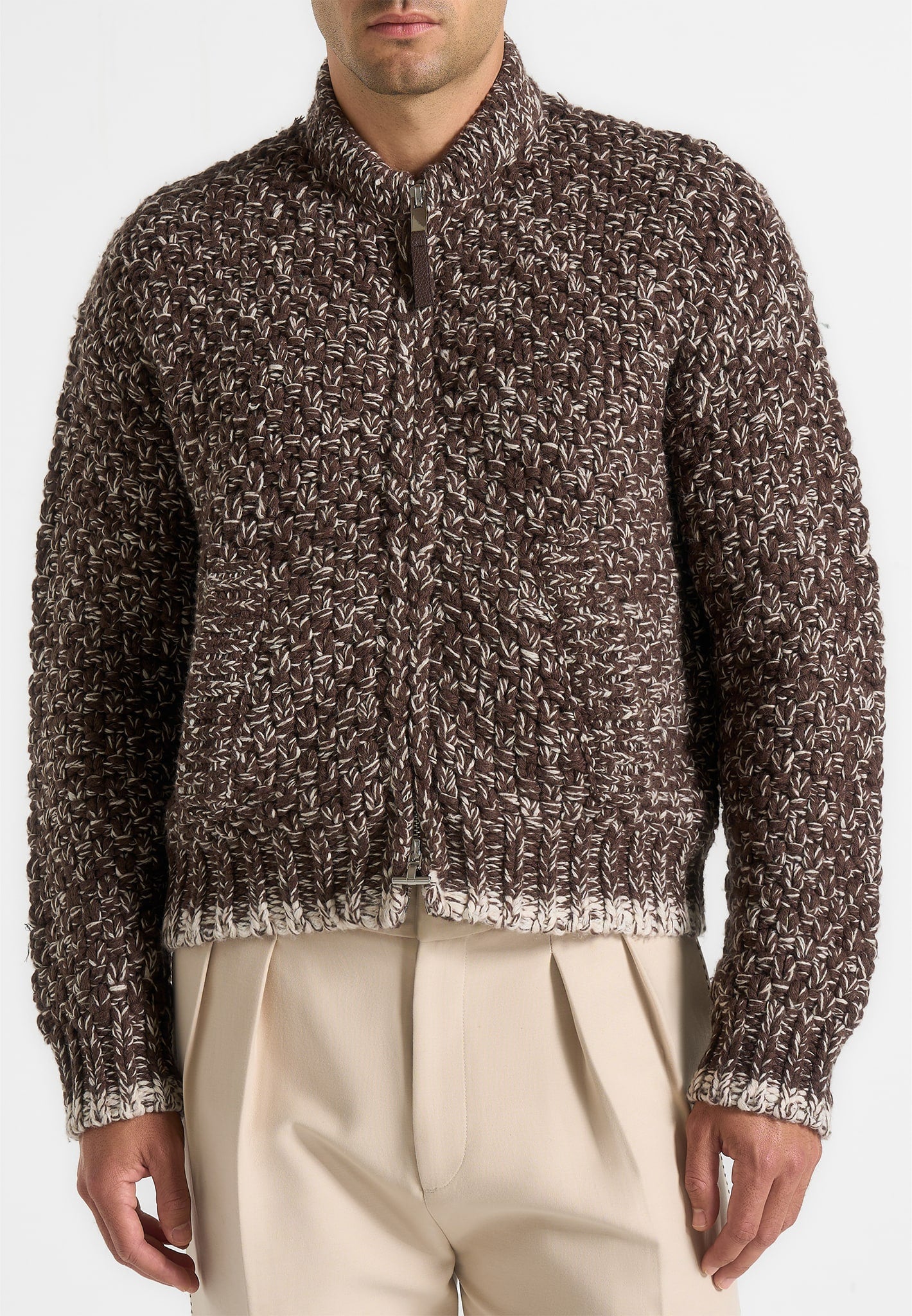 darel-speckled-knit-bomber-jacket-brown