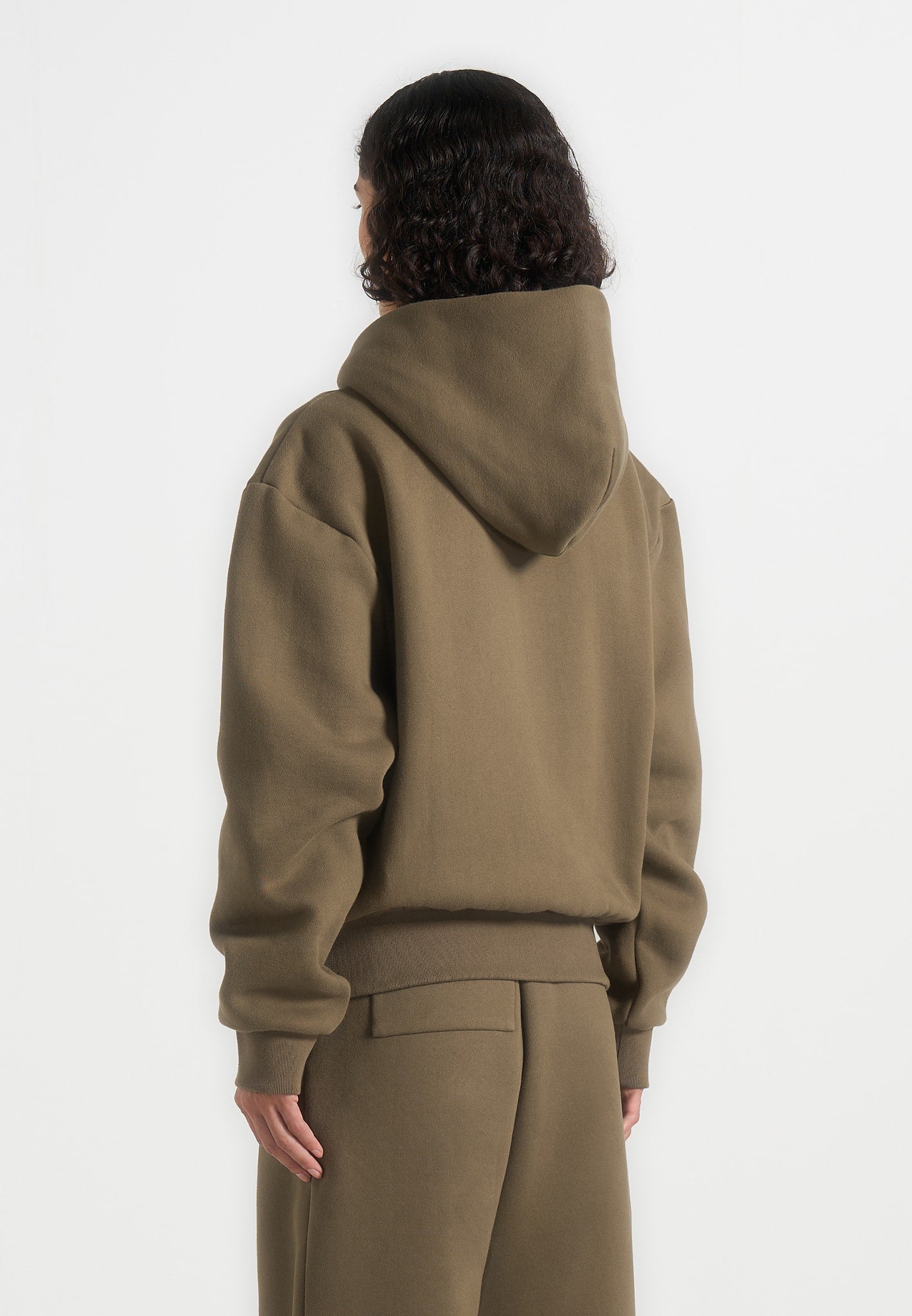 Zia - Unisex Signature Relaxed Fit Zip Hoodie - Olive