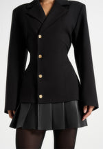 nicole-tailored-cinch-blazer-dress-with-pleats-black