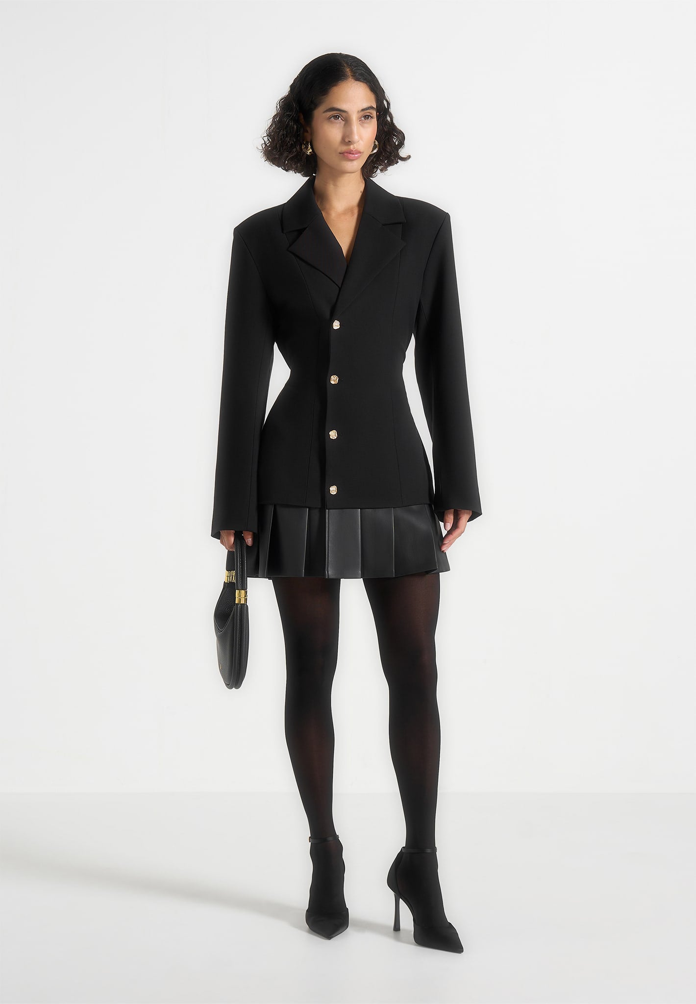 zara box pleat blazer dress Zara Box Pleat Blazer Dress XS XS (0-2) New