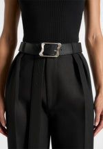 eleanor-suede-leather-statement-buckle-belt-black