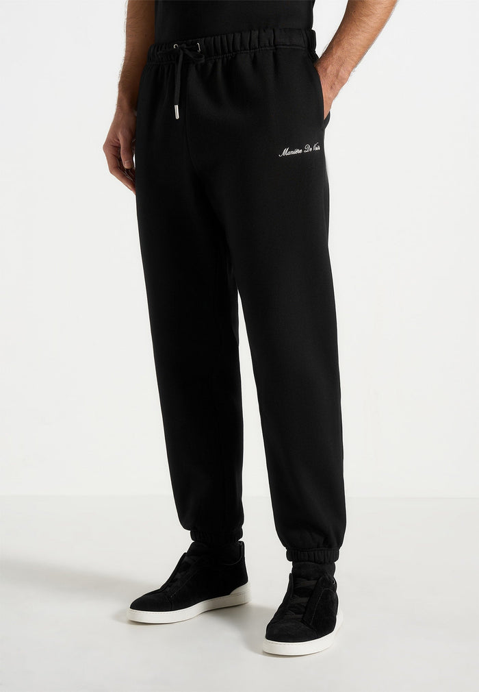 Alistair - Signature Regular Fit Cuffed Joggers - Black