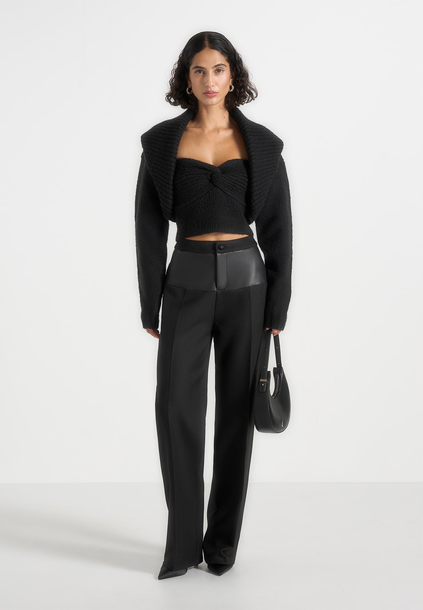 bandeau-with-shawl-cardigan-black