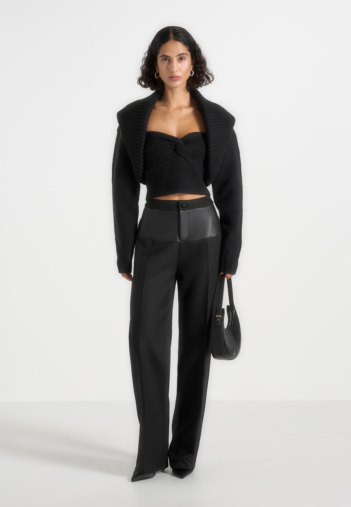 bandeau-with-shawl-cardigan-black