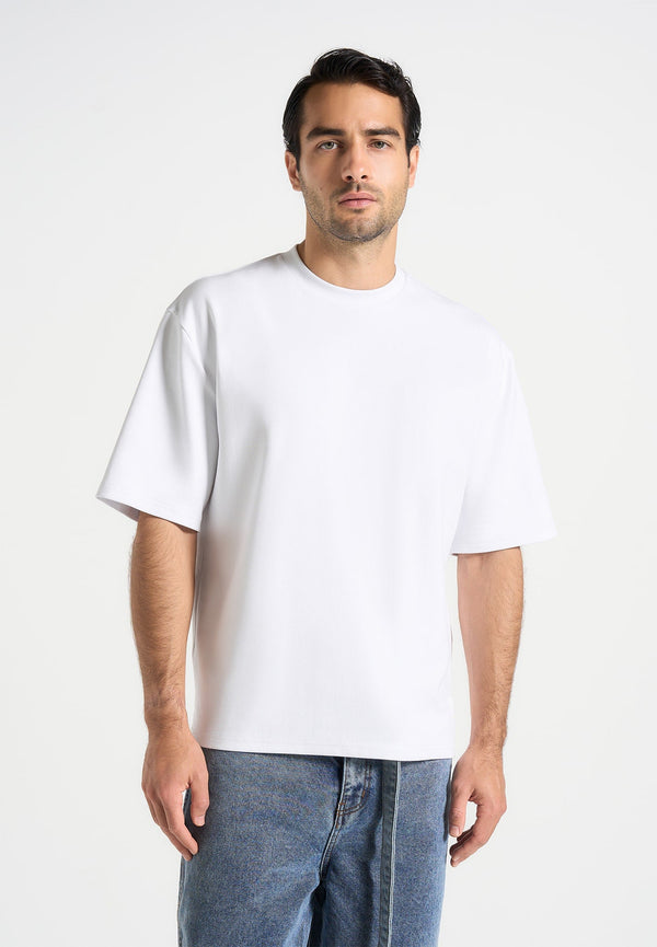 TS007 - Relaxed Fit Cotton T-Shirt - White