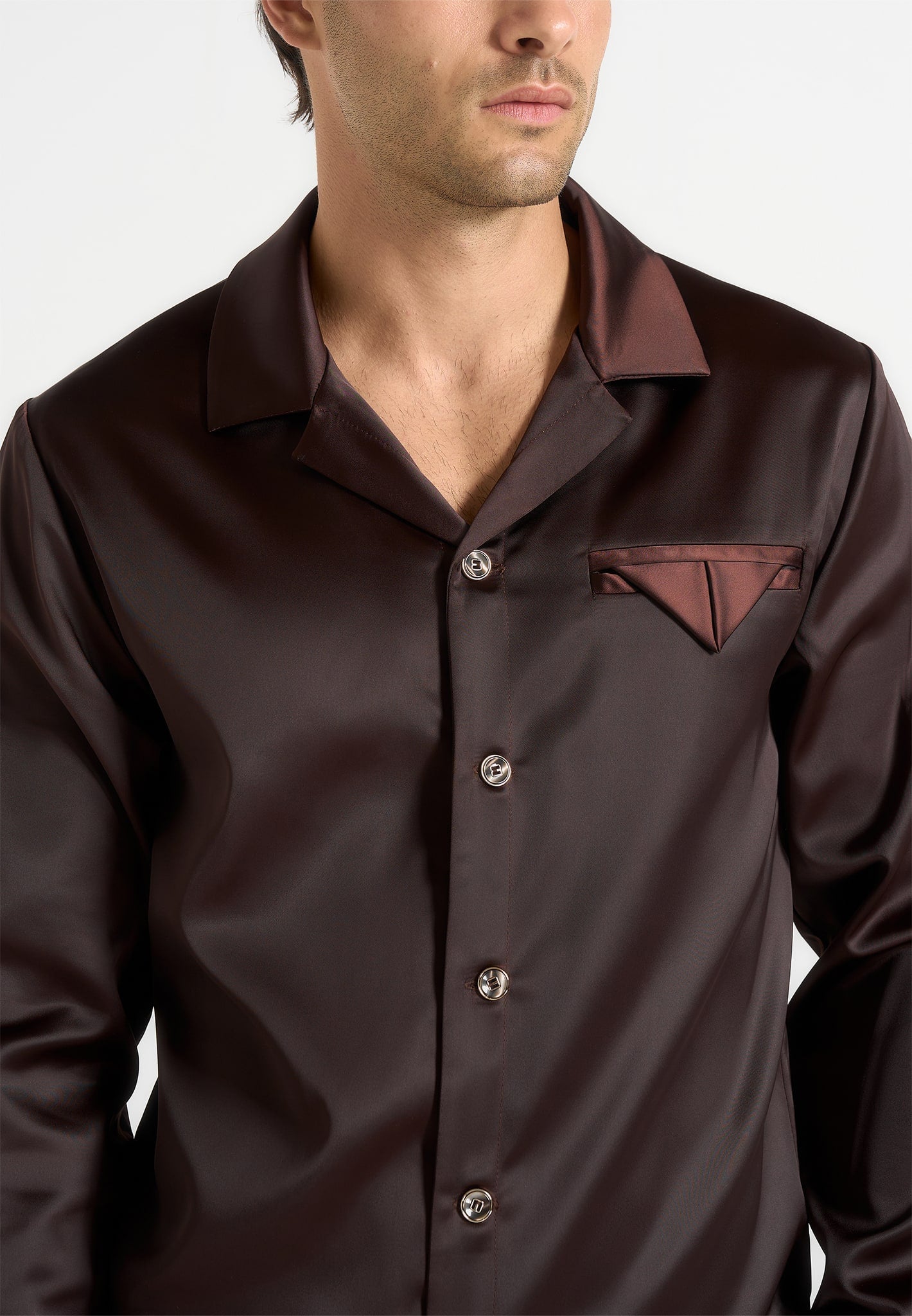 Constant - Satin Shirt - Brown