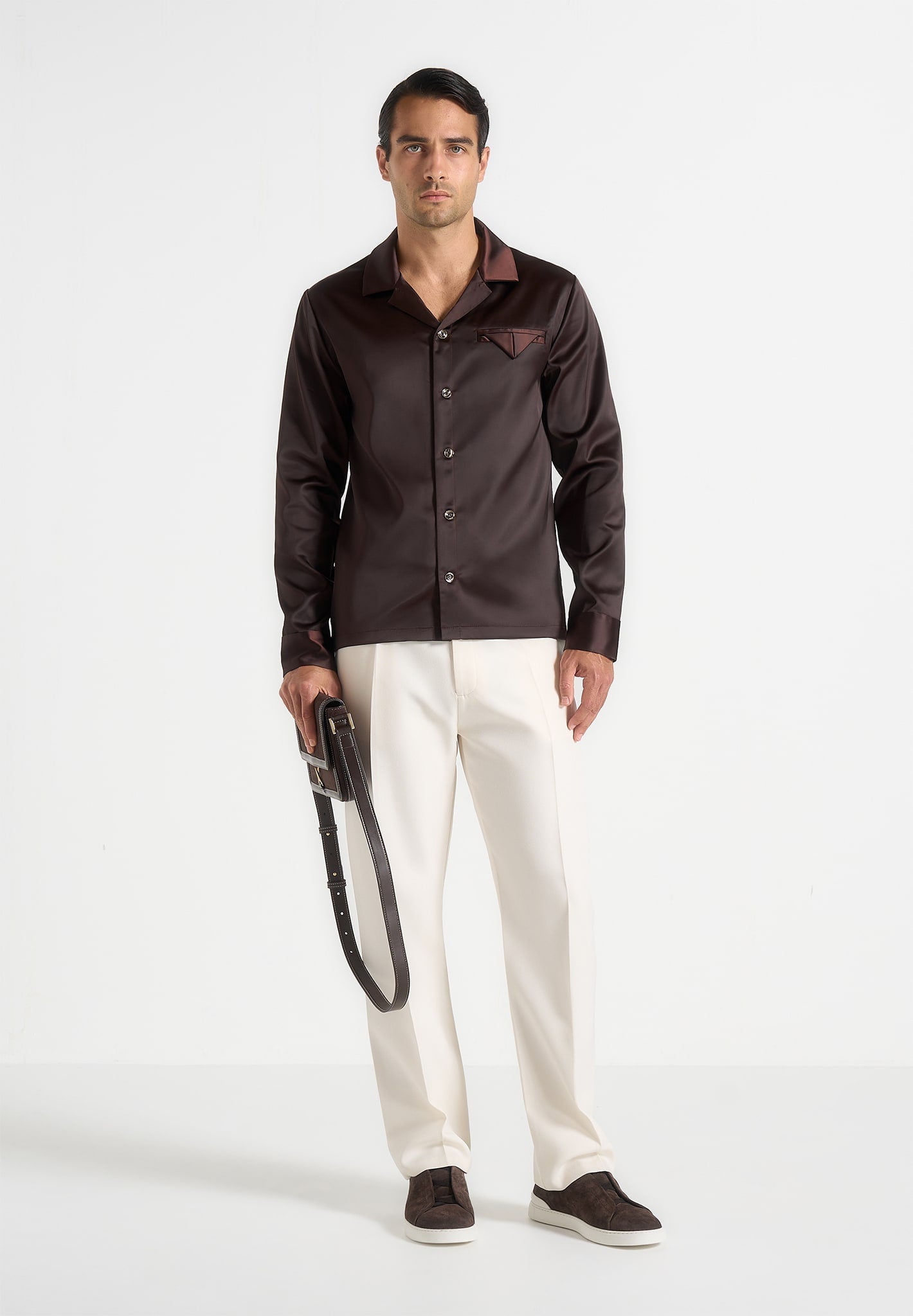 Constant - Satin Shirt - Brown 