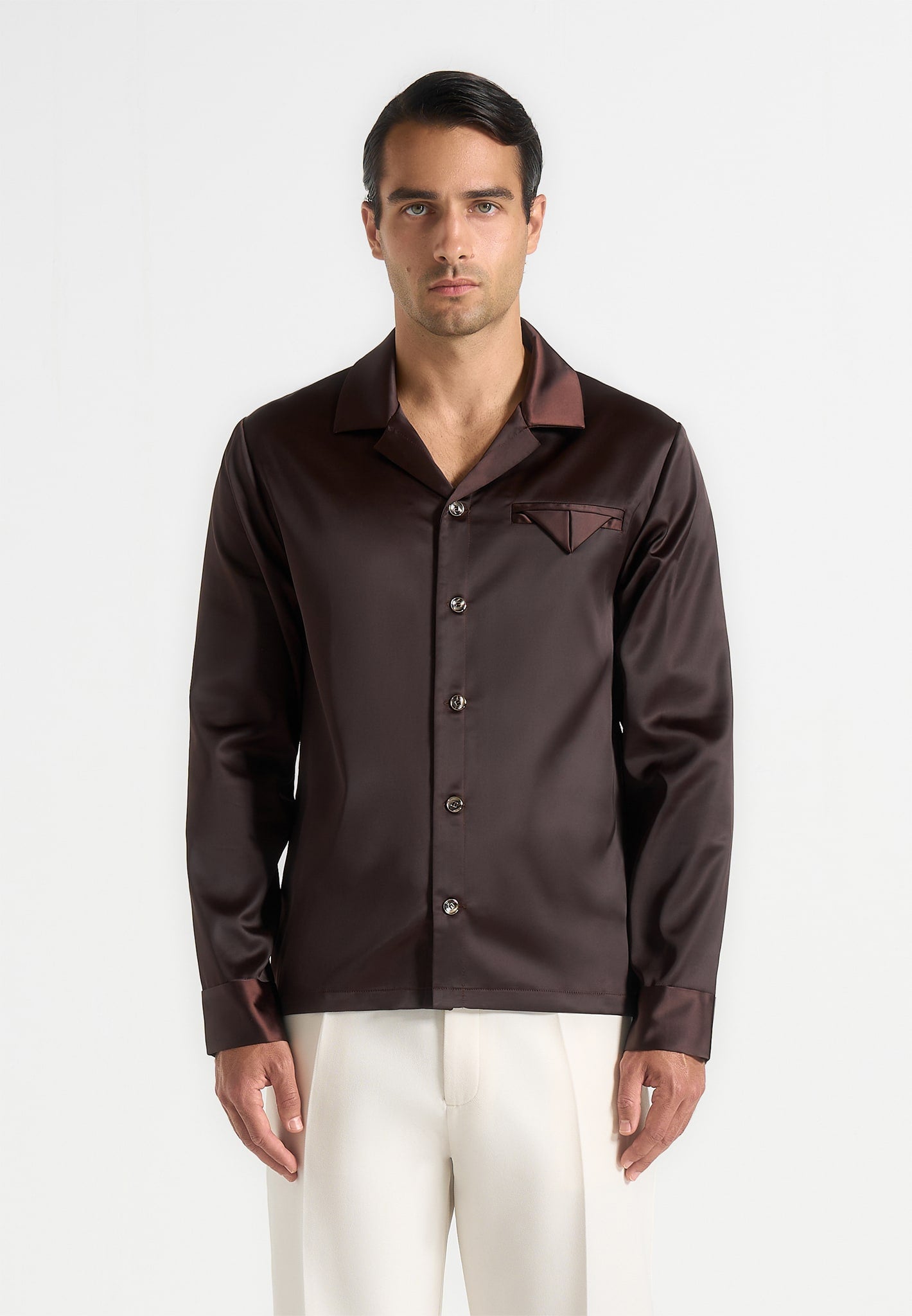 Constant - Satin Shirt - Brown
