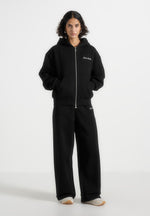 js002-unisex-signature-relaxed-fit-zip-hoodie-black