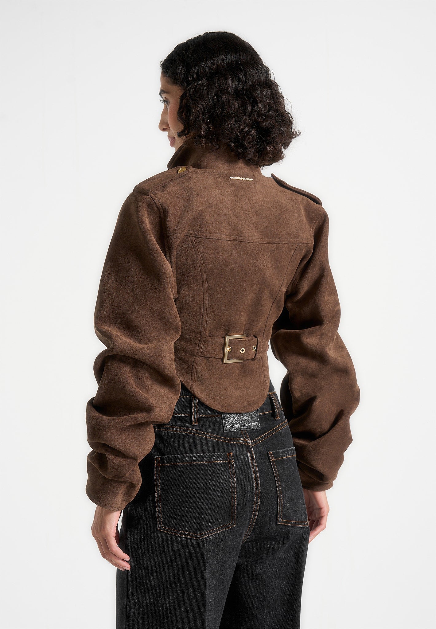 solange-suede-tacked-sleeve-corset-jacket-brown
